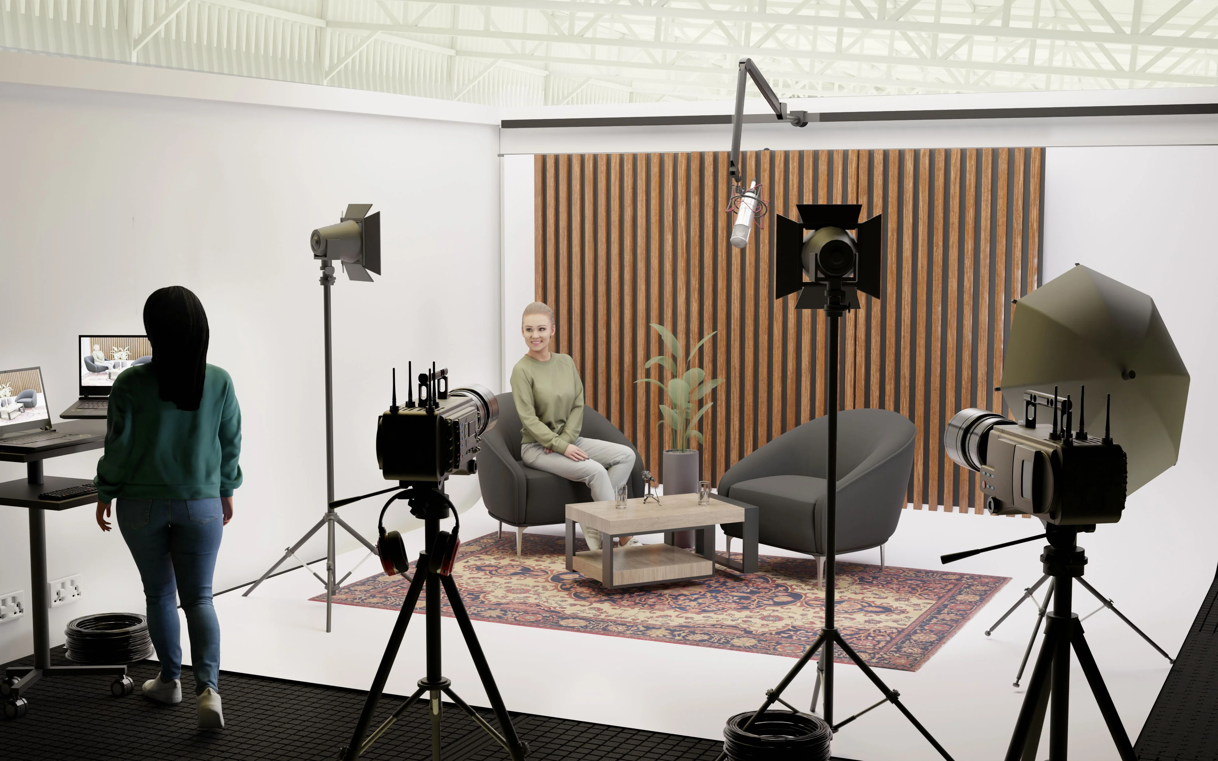 专业的电影拍摄场景和设备